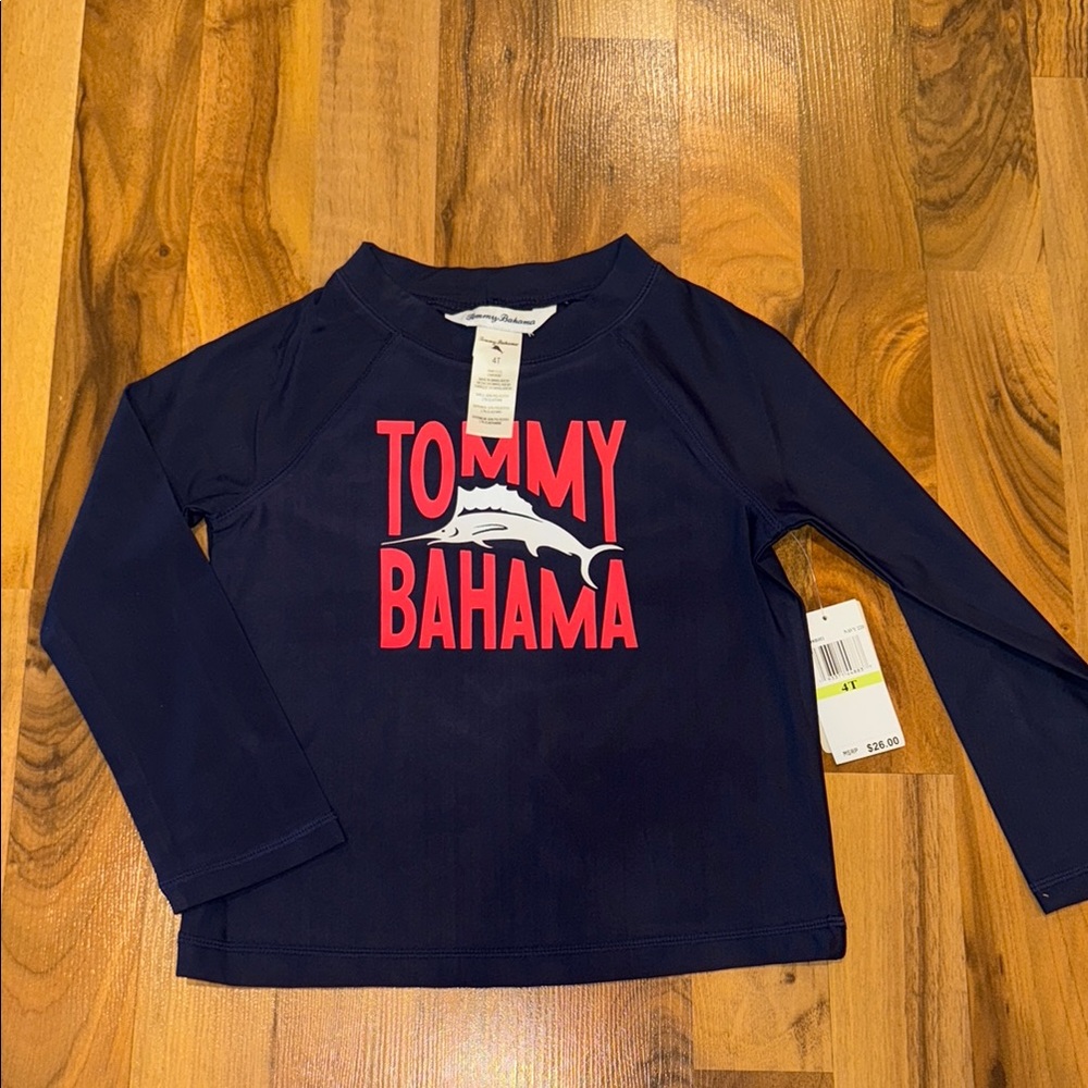 Tommy bahama boys rashguard UPF 50 4 summer,‎ swim, vacationNWT